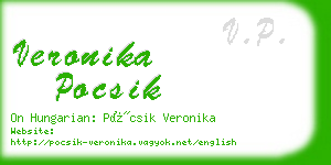 veronika pocsik business card